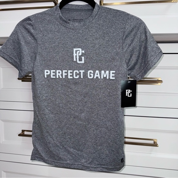 New PG Player Short Sleeve Tee Boys Small GRAPHITE HEATHER/GRAPHITE HEATHER - Picture 4 of 5